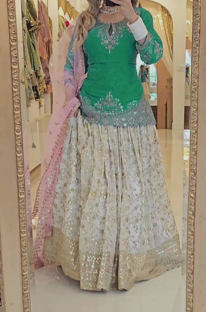 A Stunning White Lehenga for Timeless Festivities