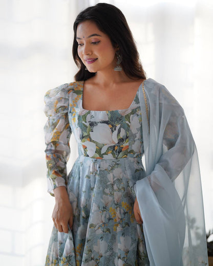 Aqua Blossom Celebration Attire