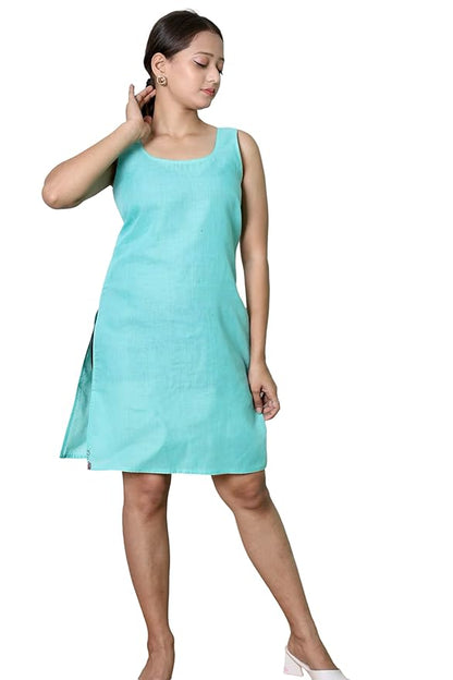 Women's Chiffon Georgette Chikankari Booti Jaal Kurti With Matching Cotton Inner
