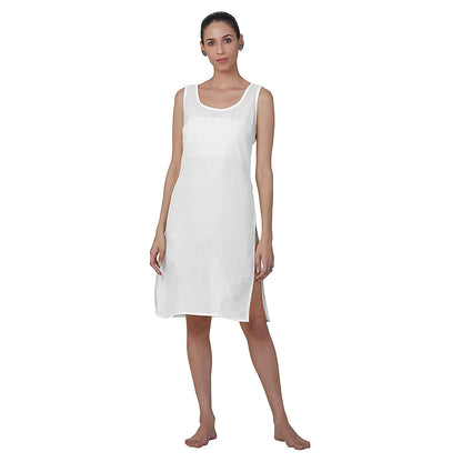 Women's Chiffon Georgette Chikankari Ton-to-Ton Kurti with Inner & White Lycra Pant Set