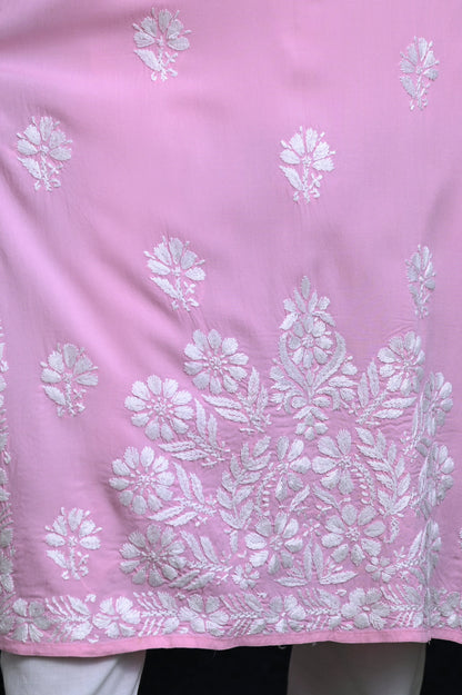 Women's Exclusive Straight Soft Rayon Lucknowi Chikankari Kurti.